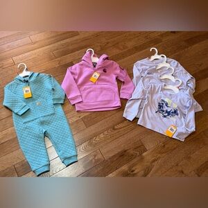 NWT Carhartt Girls Bundle 6 pieces total 12 months, 3-4t